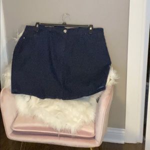Dark denim mini skirt. Never worn.